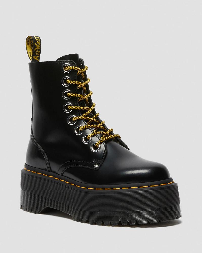 Dr Martens Jadon Max Platform Støvler Dame Sort | DK 239ILH